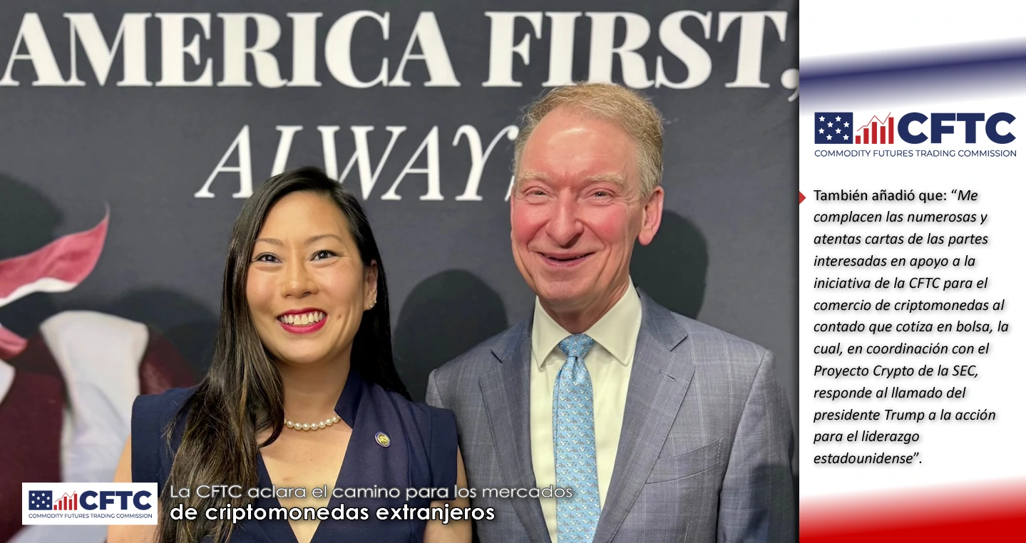 La CFTC aclara el camino para los mercados de criptomonedas extranjeros