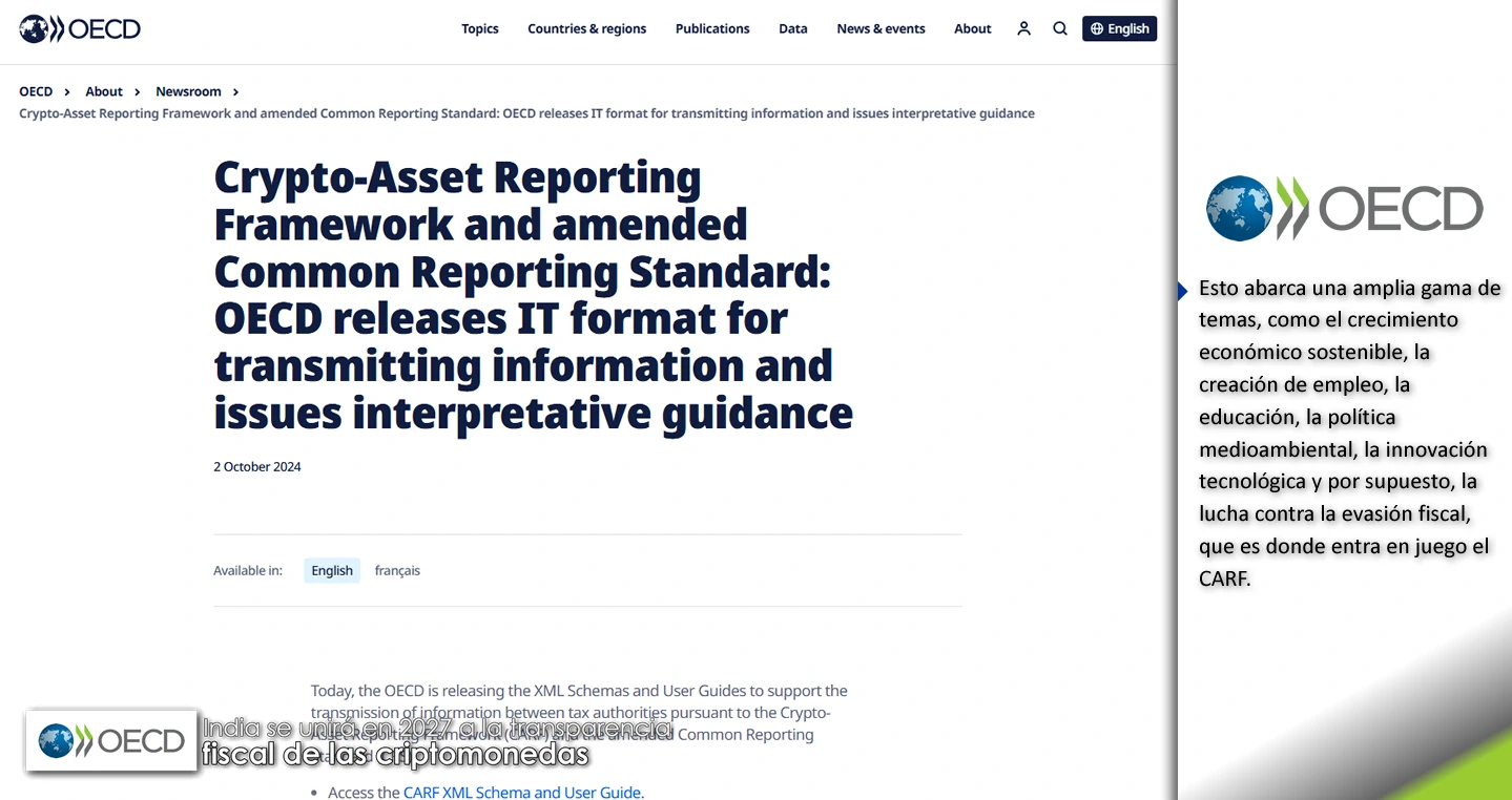 India se unirá en 2027 a la transparencia fiscal de las criptomonedas