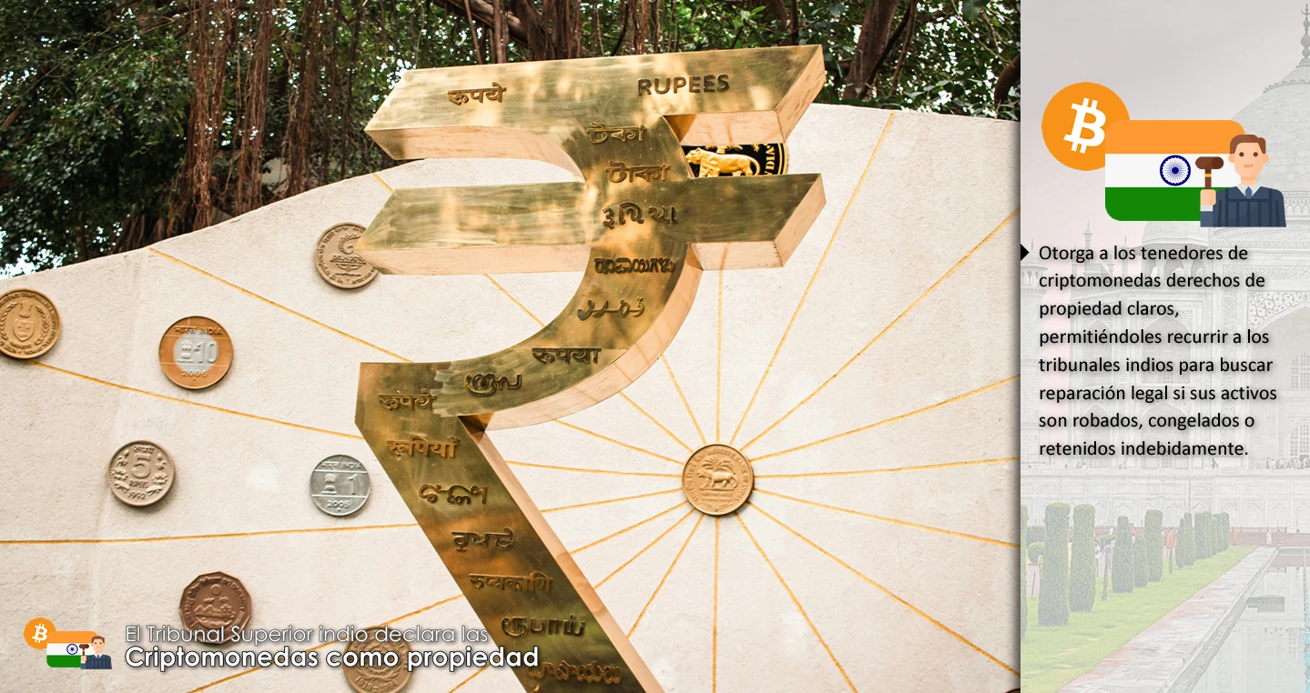 El Tribunal Superior indio declara las Criptomonedas como propiedad