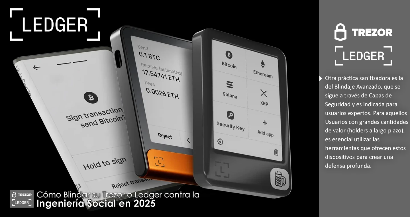 Cómo Blindar su Trezor o Ledger contra la Ingeniería Social en 2025