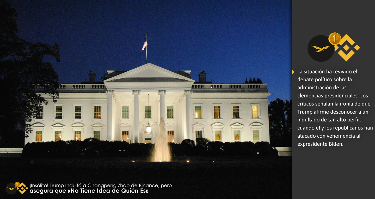 ¡Insólito! Trump Indultó a Changpeng Zhao de Binance, pero asegura que «No Tiene Idea de Quién Es»