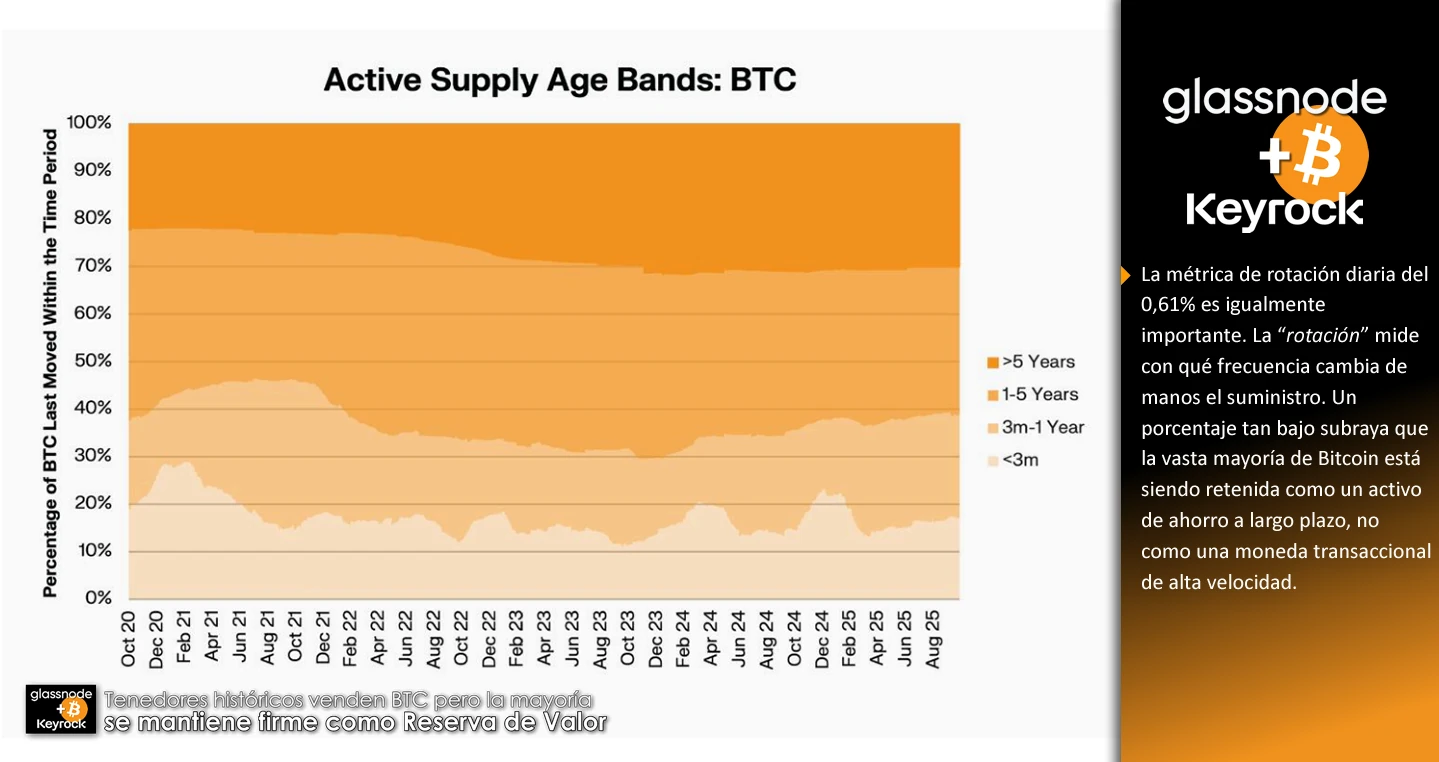 Tenedores históricos venden BTC pero la mayoría se mantiene firme como Reserva de Valor