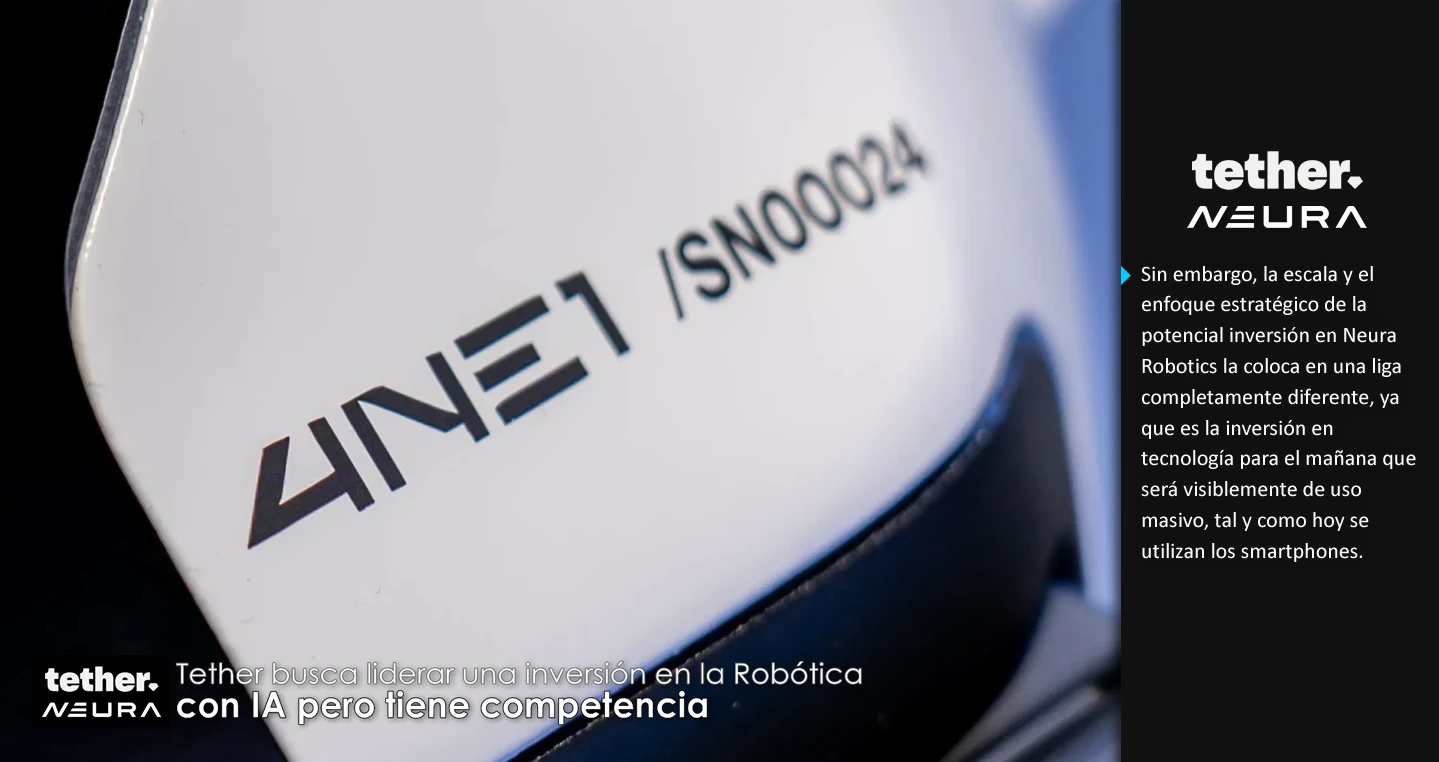 Tether busca liderar una inversión en la Robótica con IA pero tiene competencia