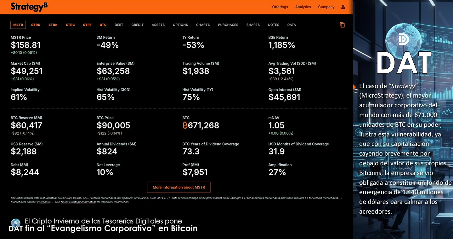 El Cripto Invierno de las Tesorerías Digitales pone fin al “Evangelismo Corporativo” en Bitcoin