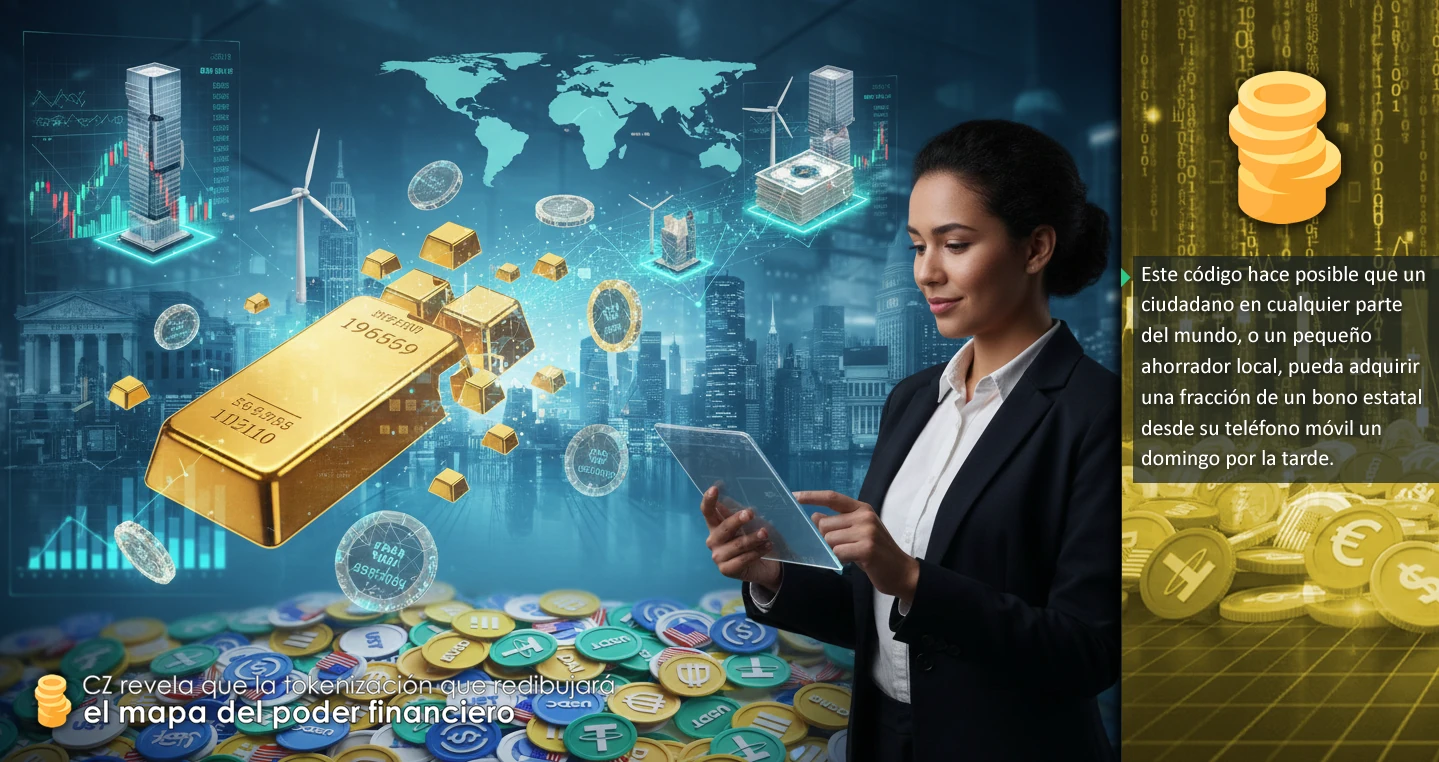 CZ revela que la tokenización que redibujará el mapa del poder financiero
