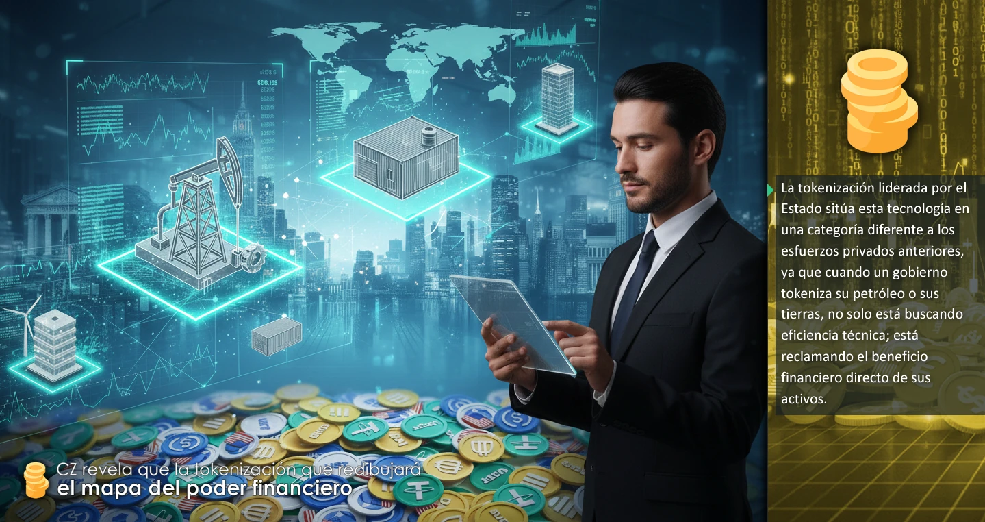 CZ revela que la tokenización que redibujará el mapa del poder financiero