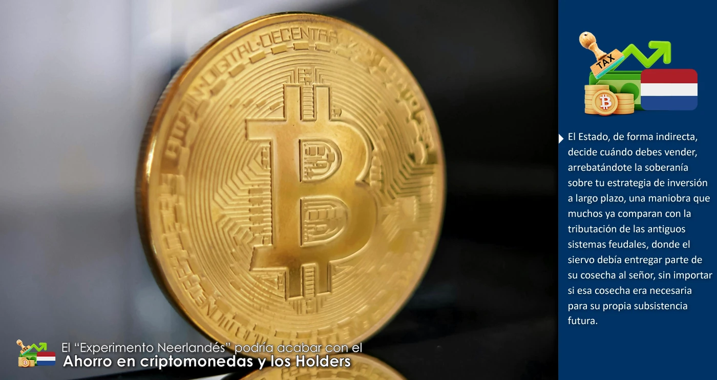 El “Experimento Neerlandés” podría acabar con el Ahorro en criptomonedas y los Holders
