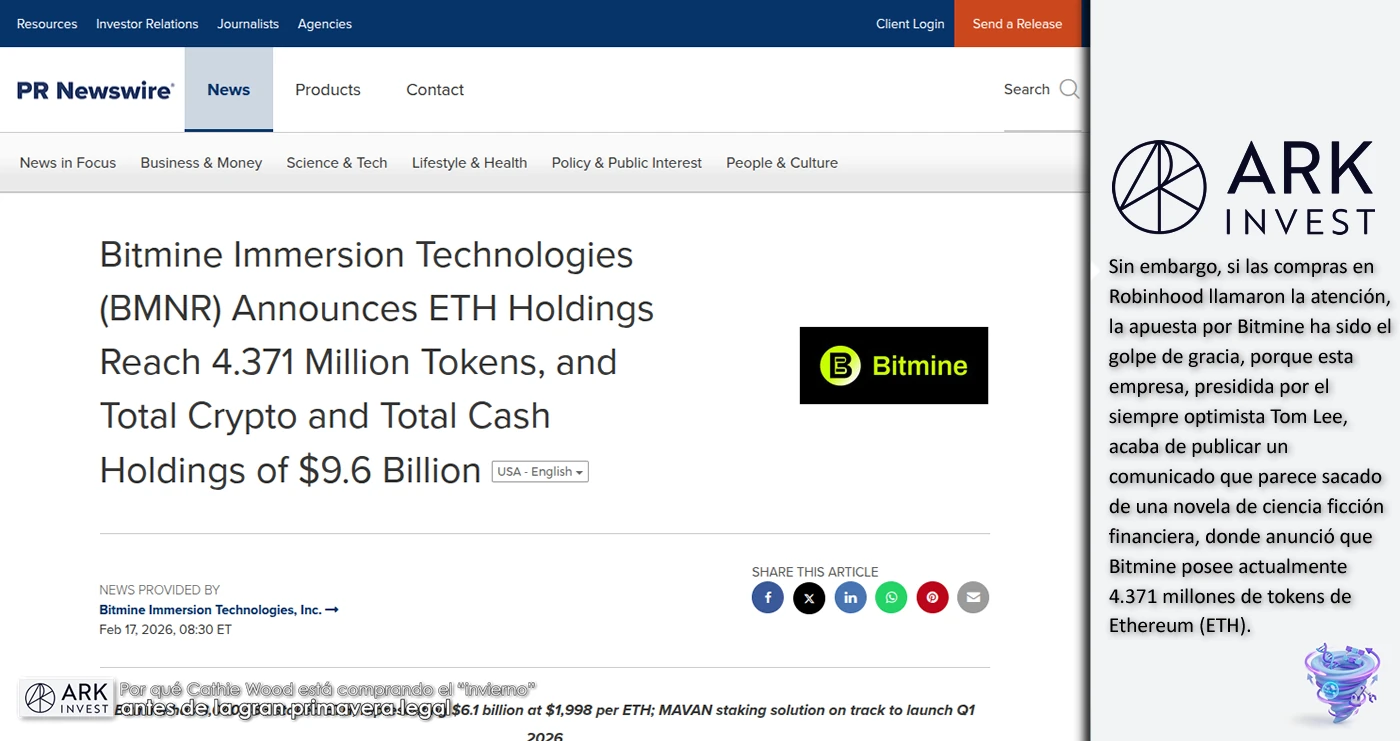 Por qué Cathie Wood está comprando el “invierno” antes de la gran primavera legal