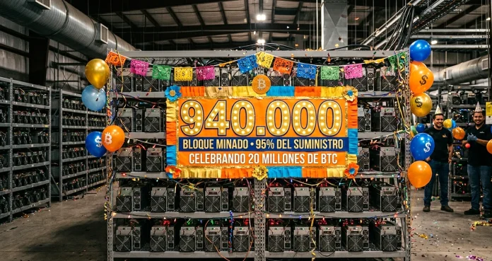Bitcoin alcanza el 95% tras minarse el bloque 940.000 e inicia su escasez como criptoactivo