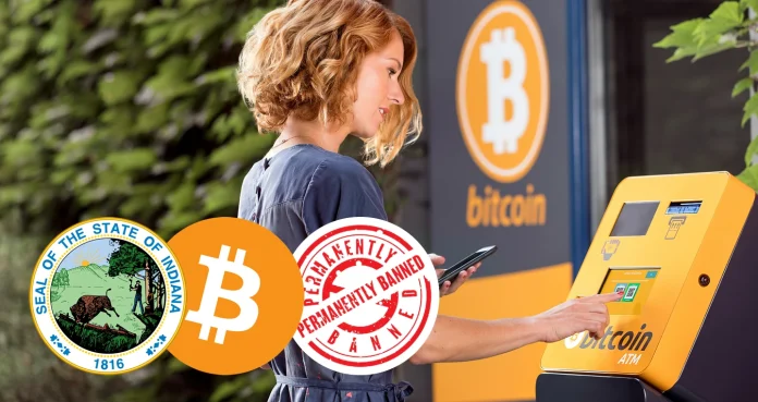 El gobernador de Indiana firmó la prohibición de los ATM de Bitcoin
